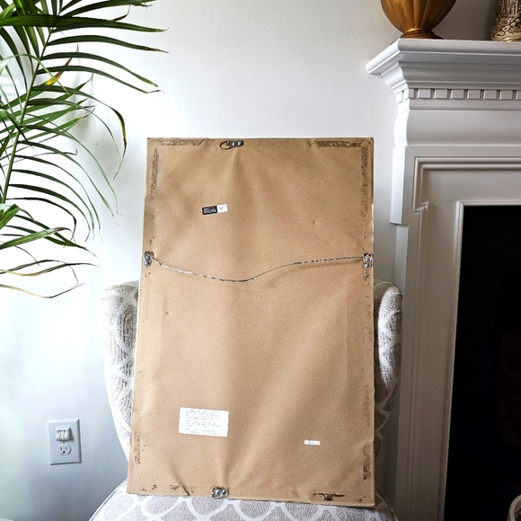 Glam White Beveled Mirror Vanity Fluted Wall Mirror 29.5" Bathroom Bedroom - Picture 11 of 13